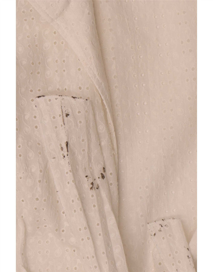 Naracamicie Dame Wrap Shirt Bluse US 2 XS Hvid Bomuld