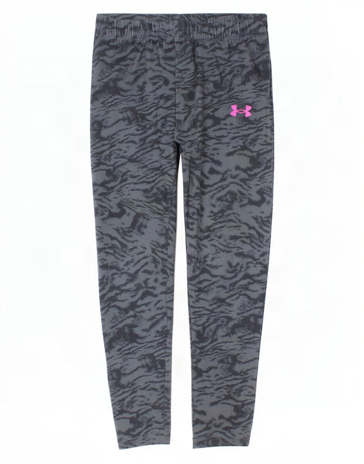 Under Armour Girls Leggings 6-7 år Grå Tie Dye Polyester