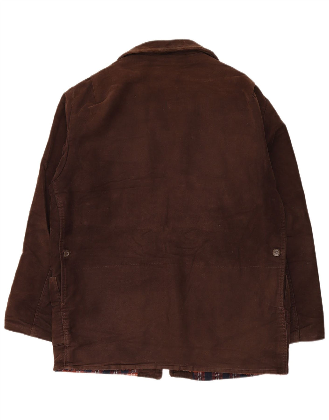 Vintage Herre Windbreaker Jacket IT 54 2XL Brun Colourblock Bomuld