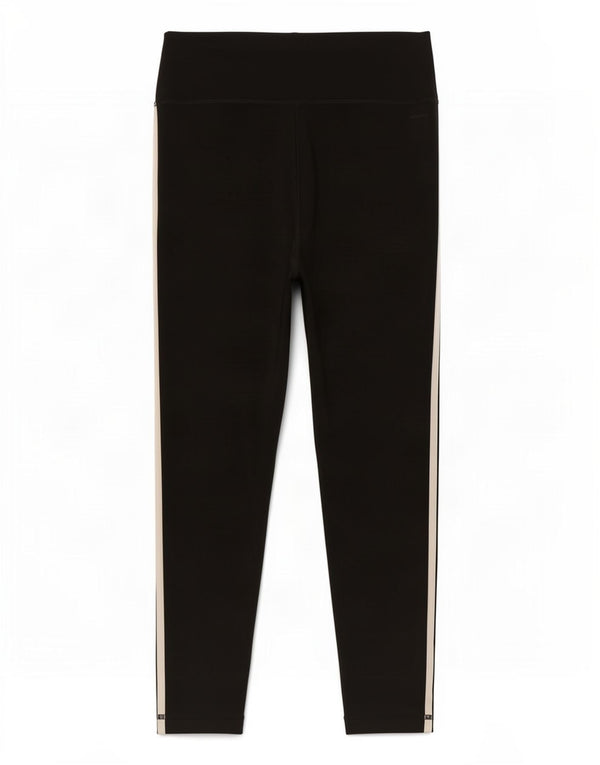 Adidas Womens Tight Fit Crop Leggings UK 16/18 Large Black Polyester