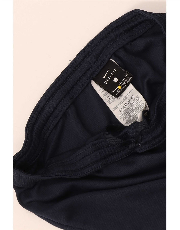 Nike Dame Dri Fit Sport Shorts UK 8 Small Navy Blue Polyester