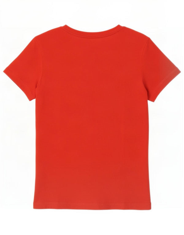Adidas Dame Grafisk T-Shirt Top UK 8 Lille Rød Bomuld