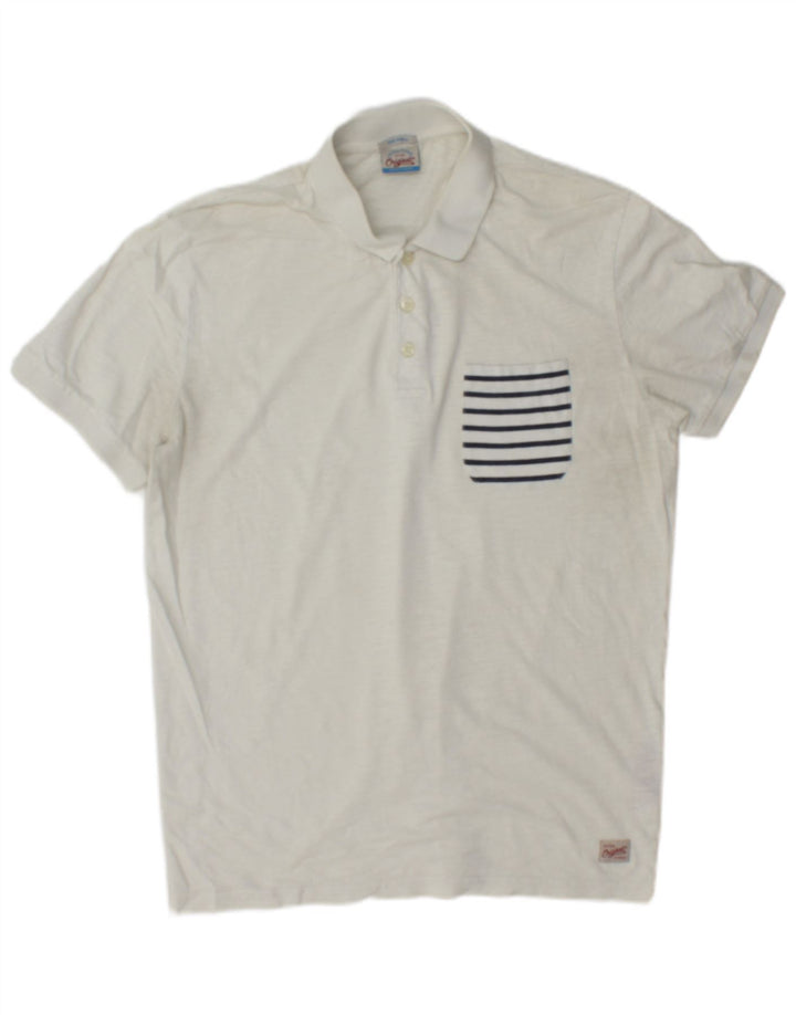 Jack & Jones herre poloskjorte lille hvid bomuld