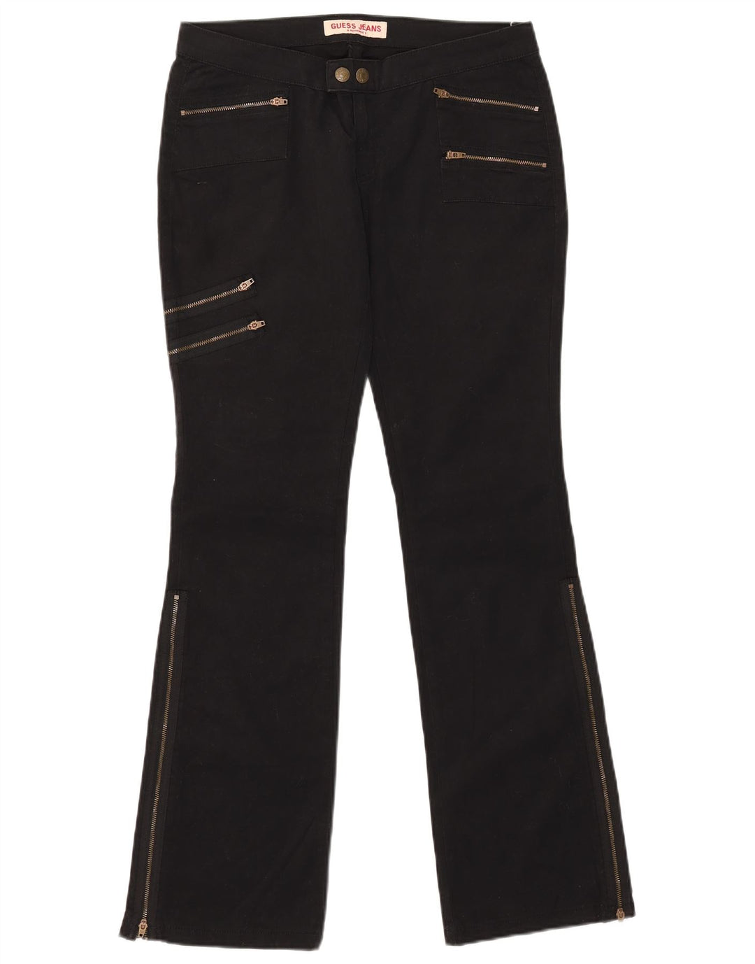 Guess Dame Bootcut Cargo Bukser W31 L32 Sort Bomuld