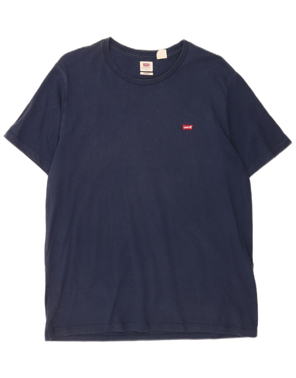 Levi's Standard T-Shirt Top Stor Marineblå Bomuld
