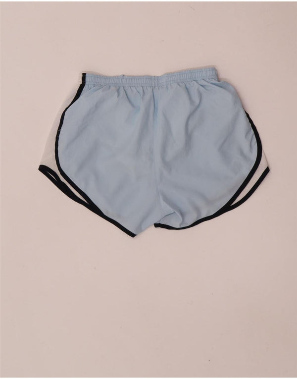 Nike Dame Loose Fit Sports Shorts UK 8/10 Small Blue Colourblock Sports