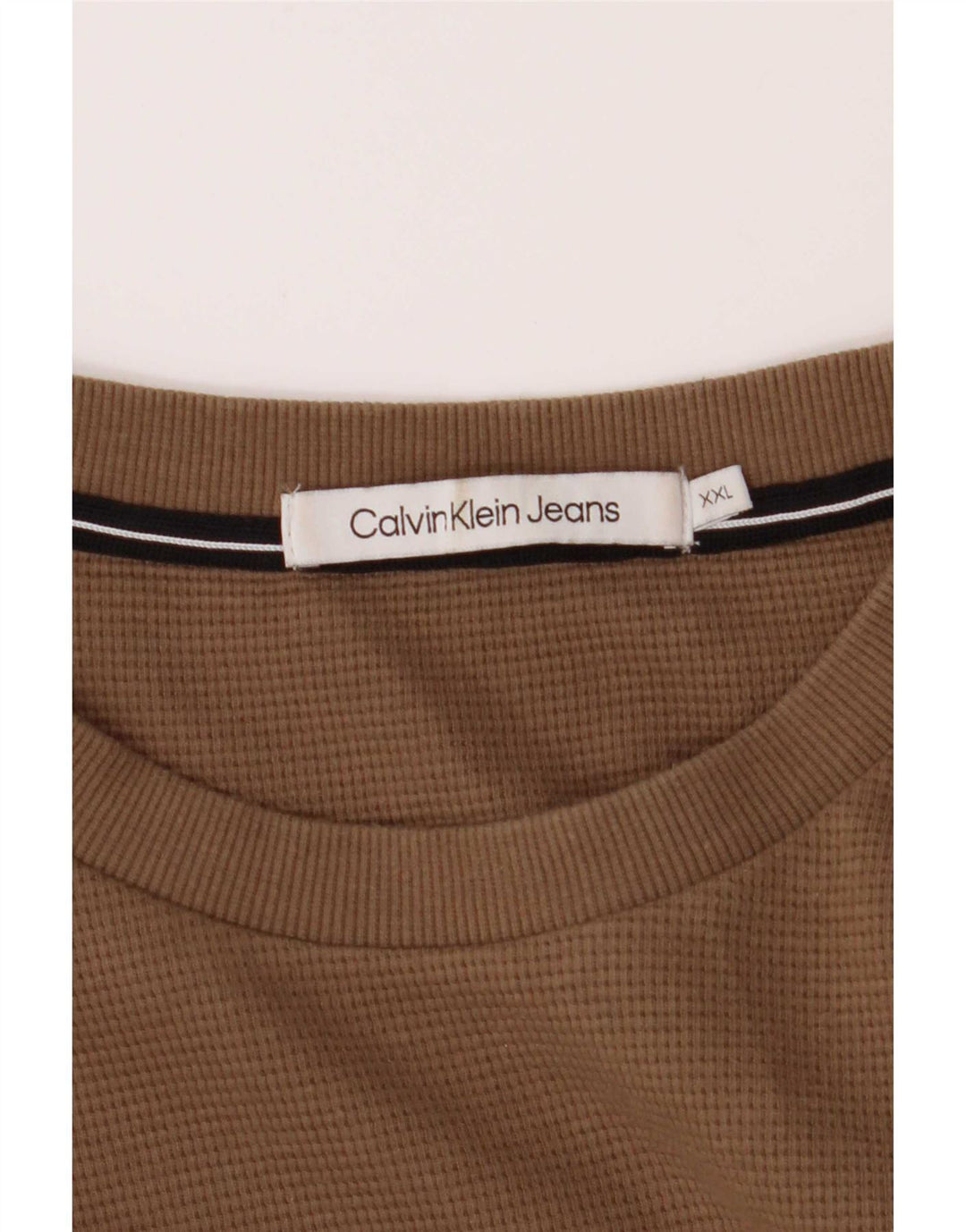 Calvin Klein Herre Top Langærmet 2XL Brun Bomuld