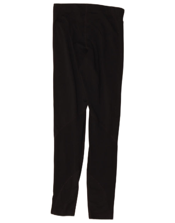 Nike Womens Graphic Leggings UK 12 Medium Black Cotton