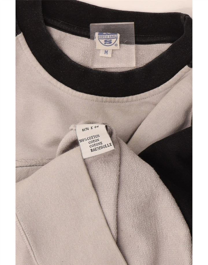 North Sails Herre Grafisk Sweatshirt Jumper Medium Grå Colourblock Bomuld