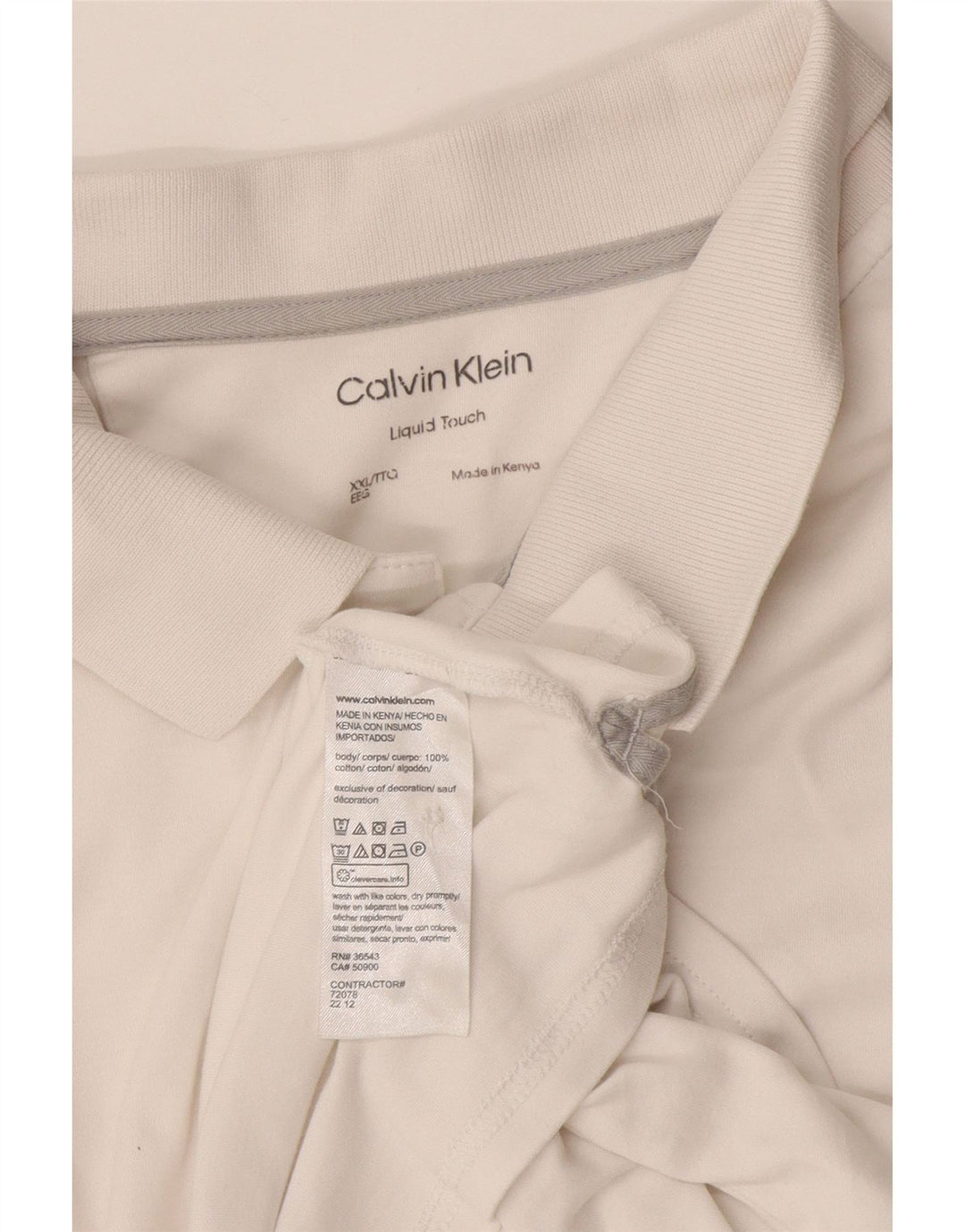 Calvin Klein herre poloshirt 2XL hvid bomuld