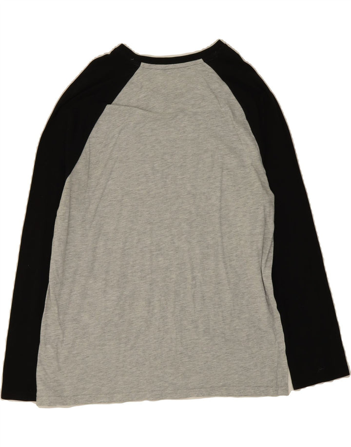 HURLEY Mens Top Long Sleeve XL Grey Colourblock Cotton Vintage Hurley and Second-Hand Hurley from Messina Hembry 