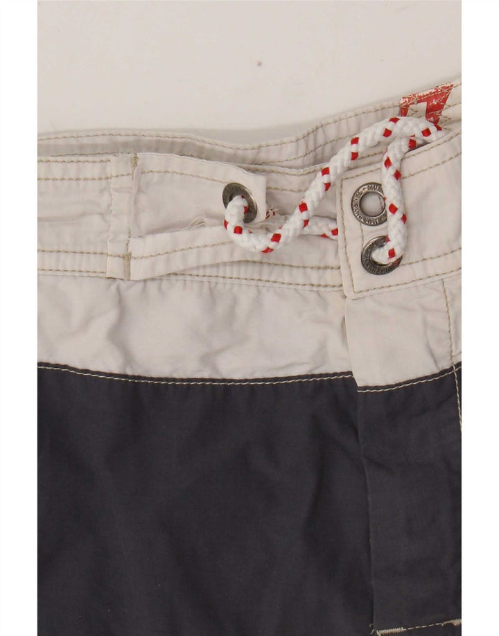 Murphy & Nye Badeshorts til mænd Medium White Colourblock Bomuld