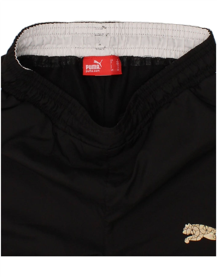 PUMA Boys Tracksuit Trousers Joggers 7-8 Years Black Vintage Puma and Second-Hand Puma from Messina Hembry 