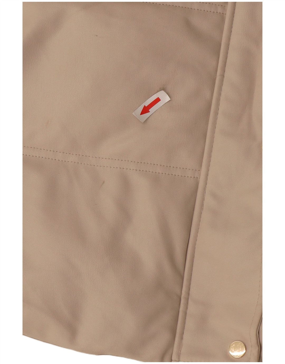 Zara Dame Hætte ærmeløs polstret jakke UK 14 Medium Beige Polyester