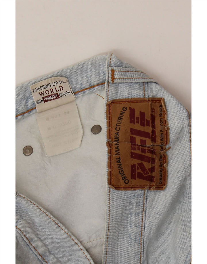 RIFLE Dame Straight Jeans W32 L27 Blå Bomuld