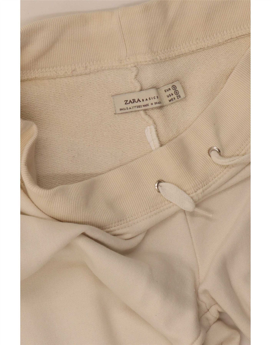 Zara Træningsdragtsbukser til kvinder UK 8 Small Off White