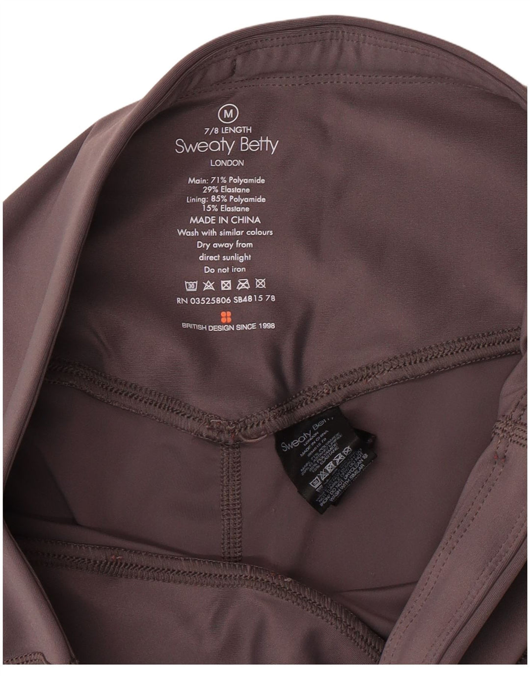 SWEATY BETTY Dame London Leggings UK 12 Medium Grå Polyamid