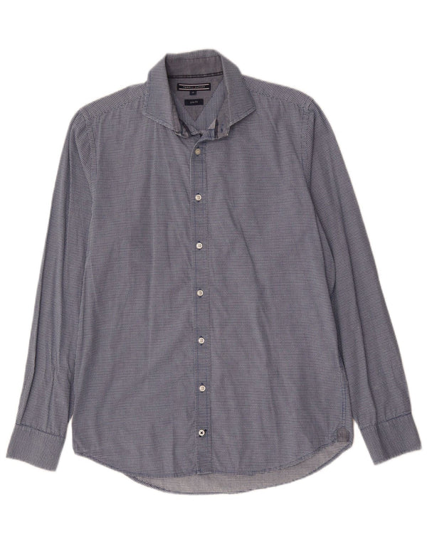 TOMMY BAHAMA Slim Fit skjorte til mænd mellemblå ternet bomuld