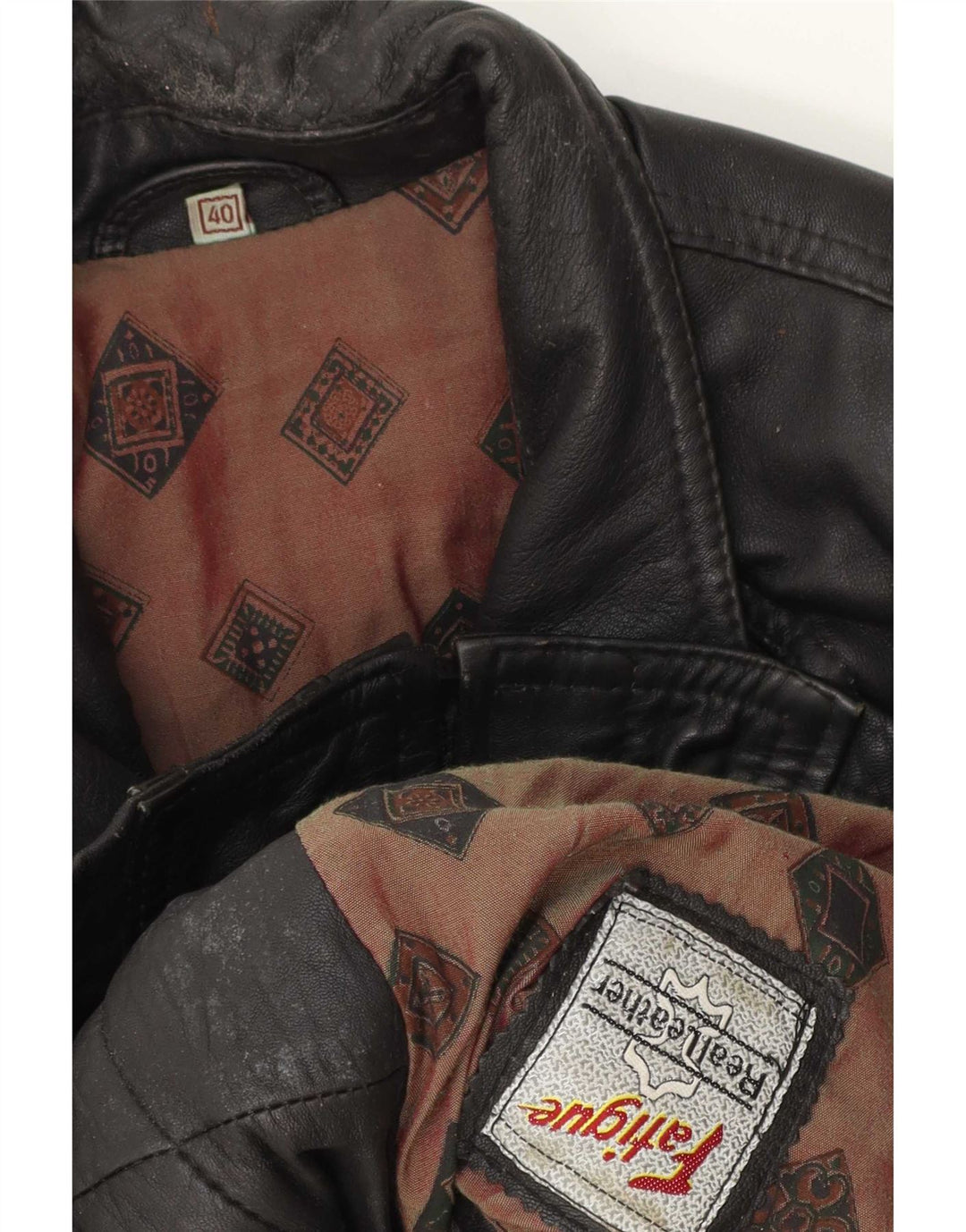 Fatigue Herre Læderjakke UK 40 Large Sort