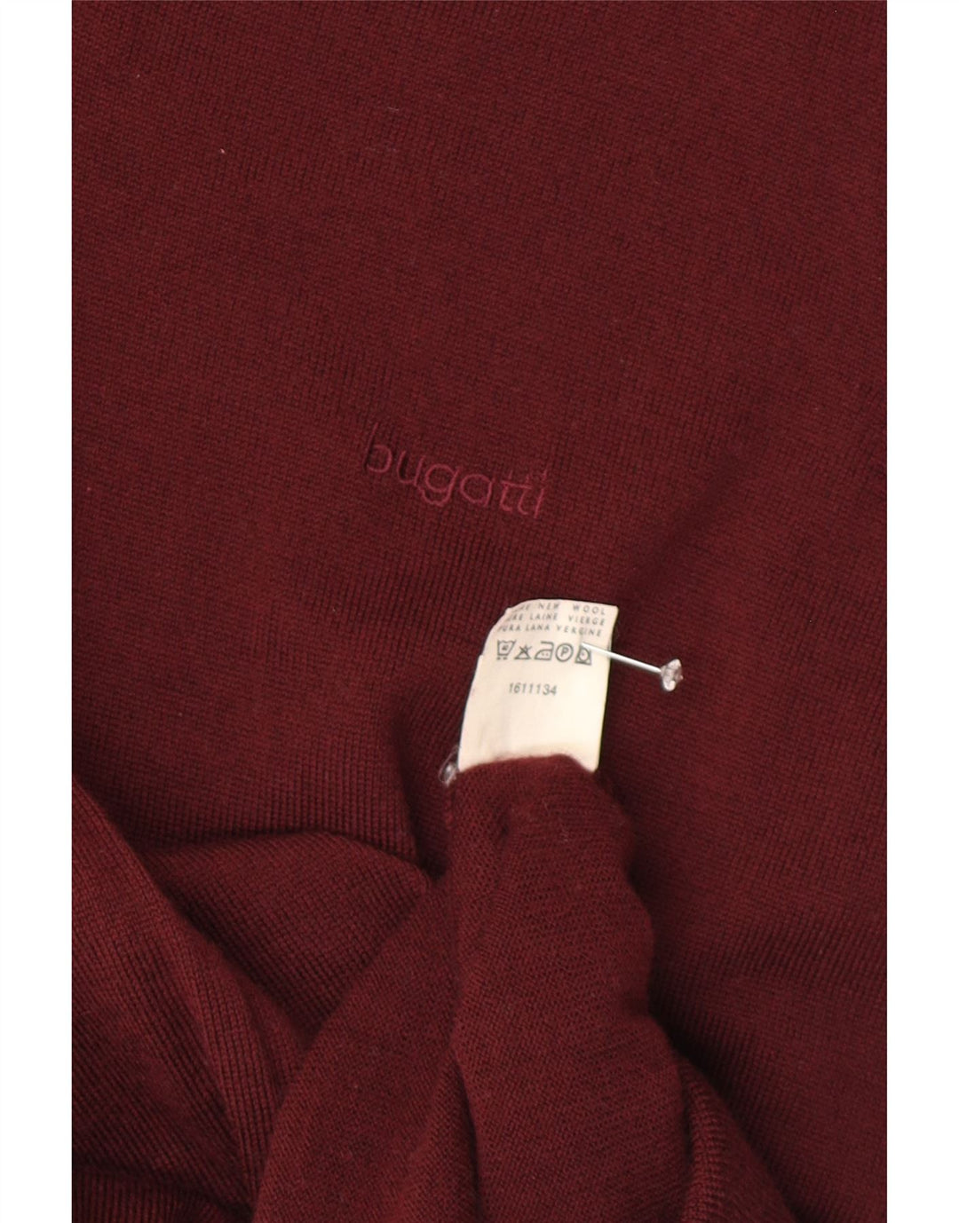 Bugatti Herrevest Tank Top UK 40 Medium Burgundy Virgin Wool