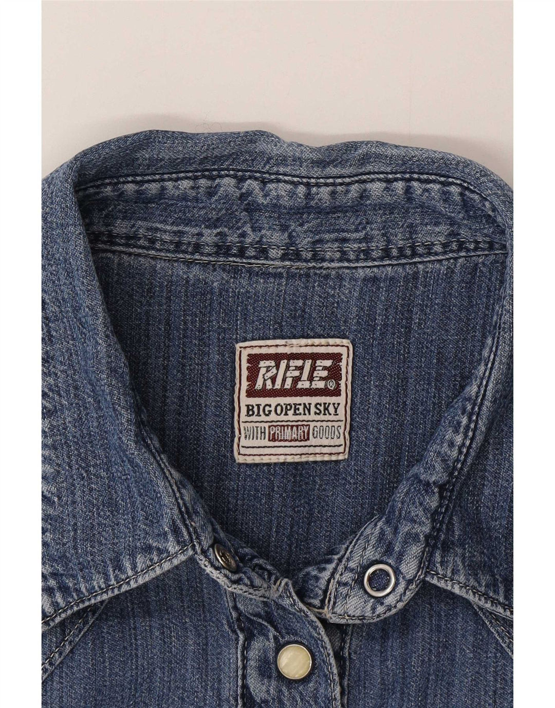 Rifle Dame Denim Shirt UK 16 Large Blue