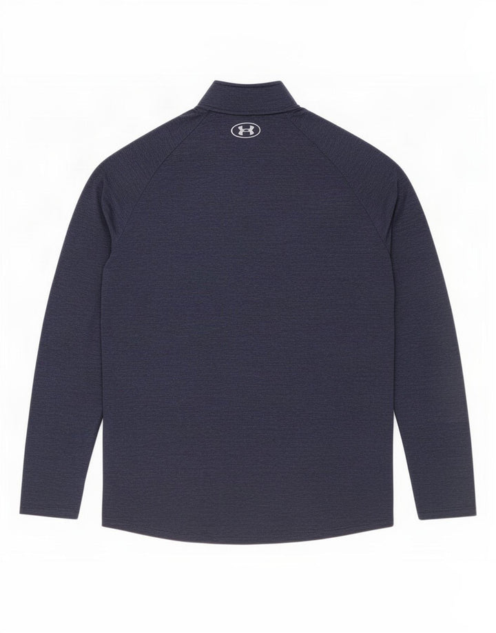 Under Armour Herre Zip Neck Pullover Træningsdragt Top Medium Navy Blue