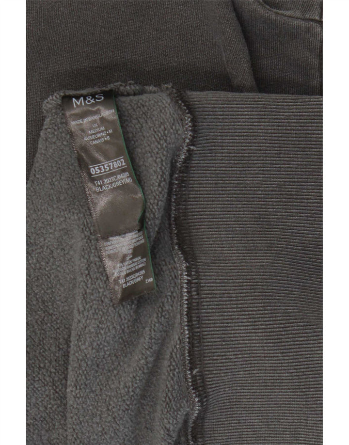 Marks & Spencer Dame Grafisk Oversized Hoodie Jumper UK 14 Medium Sort