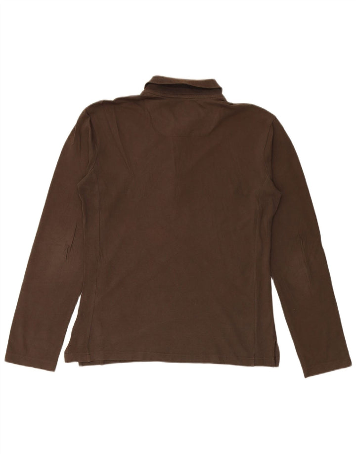 ARMANI JEANS Langærmet herre poloshirt Medium brun bomuld