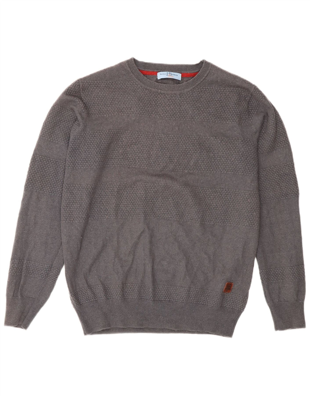 Harmont & Blaine Herre sweater med rund hals, mellemgrå uld