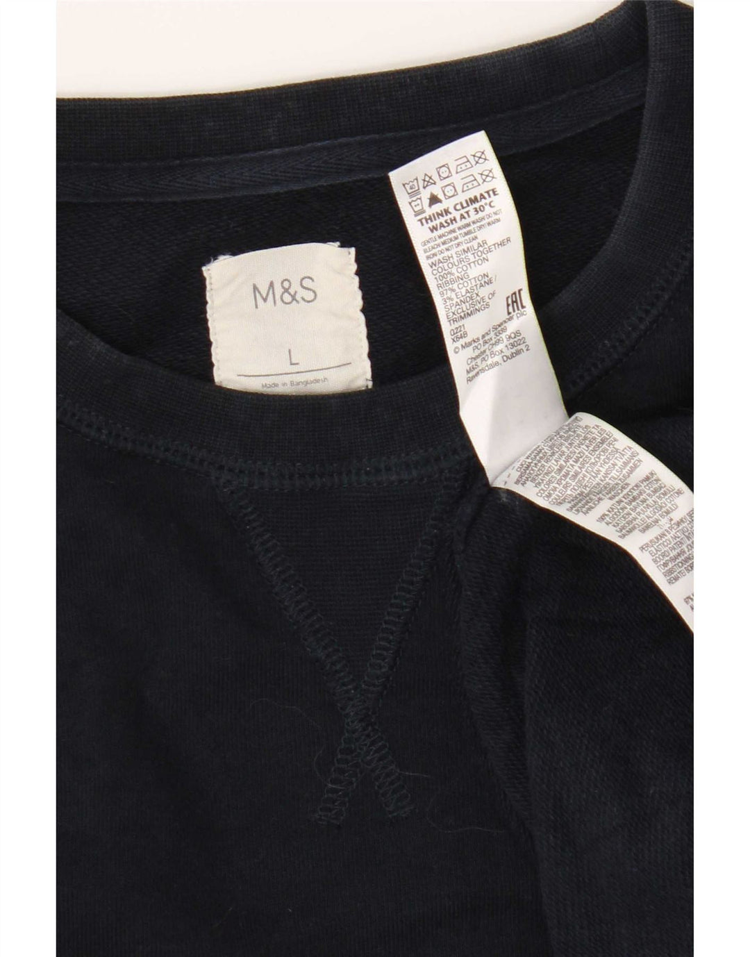 Marks & Spencer Sweatshirt til mænd Stor marineblå bomuld