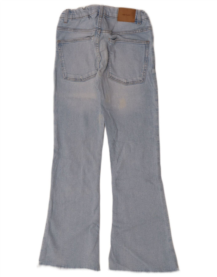 Zara Girls Distressed Flared Jeans 11-12 år W24 L27 Blå