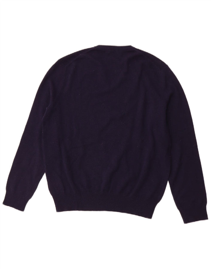 POLO RALPH LAUREN Herre V-hals sweater Medium Marineblå Merinould