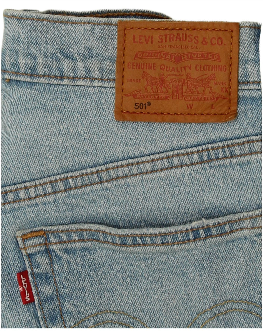 LEVI'S Womens 501 denimshorts W28 Medium Blue