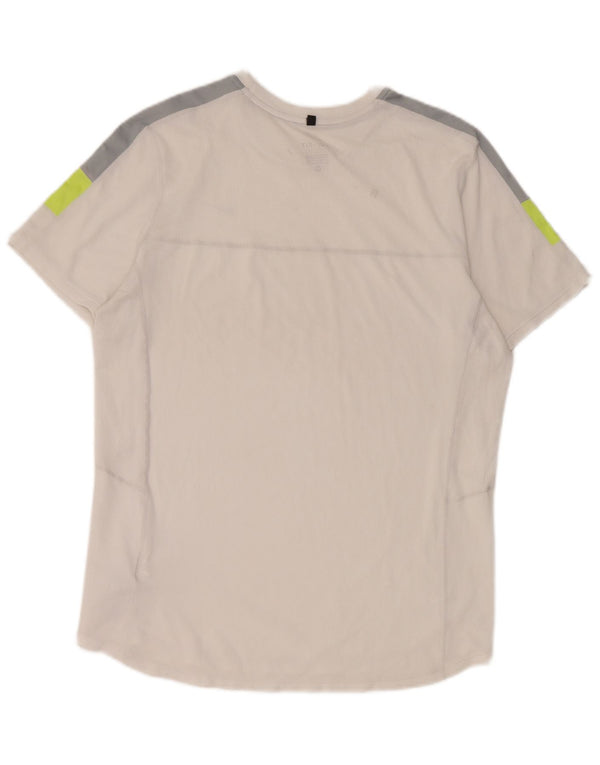 Nike Herre Dri Fit T-shirt Top Medium White Colourblock Polyester