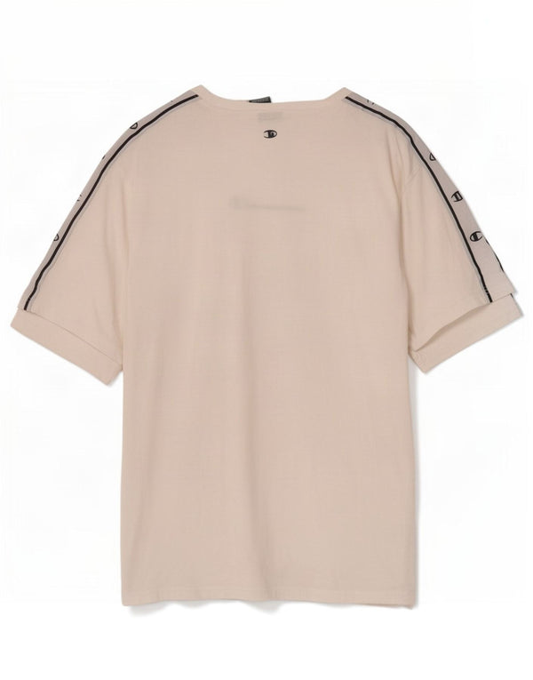 Champion Herre Slim Fit Grafisk T-Shirt Top XL Hvid Bomuld