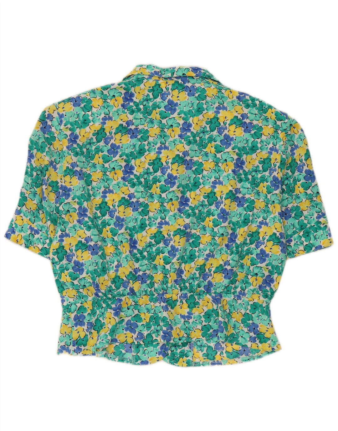 MARKWALD Womens Crop kortærmet skjortebluse IT 42 Medium Green Floral
