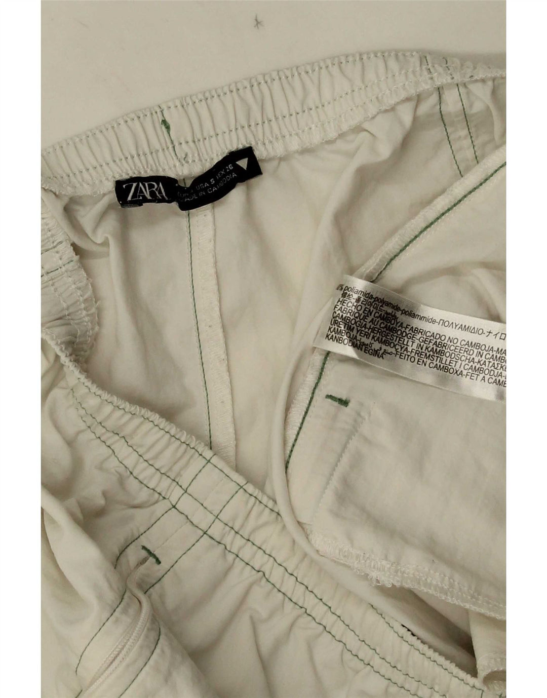 Zara Dame joggers Casual Bukser Small W26 L28 Hvid polyamid