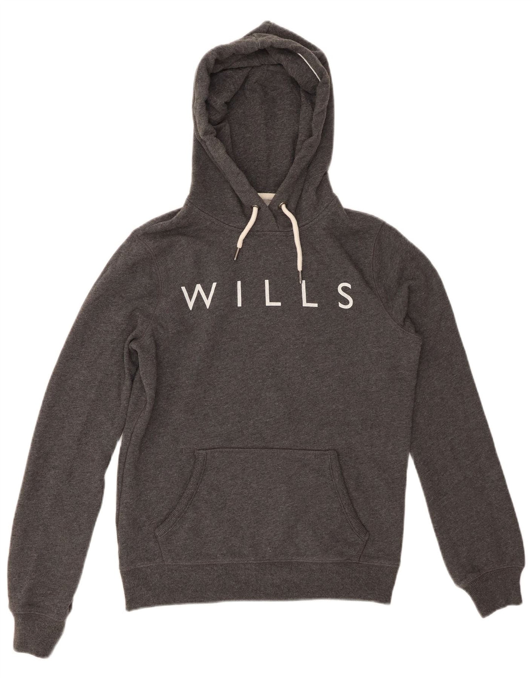 JACK WILLS Grafisk oversized hættetrøje til damer UK 8 Lille grå bomuld
