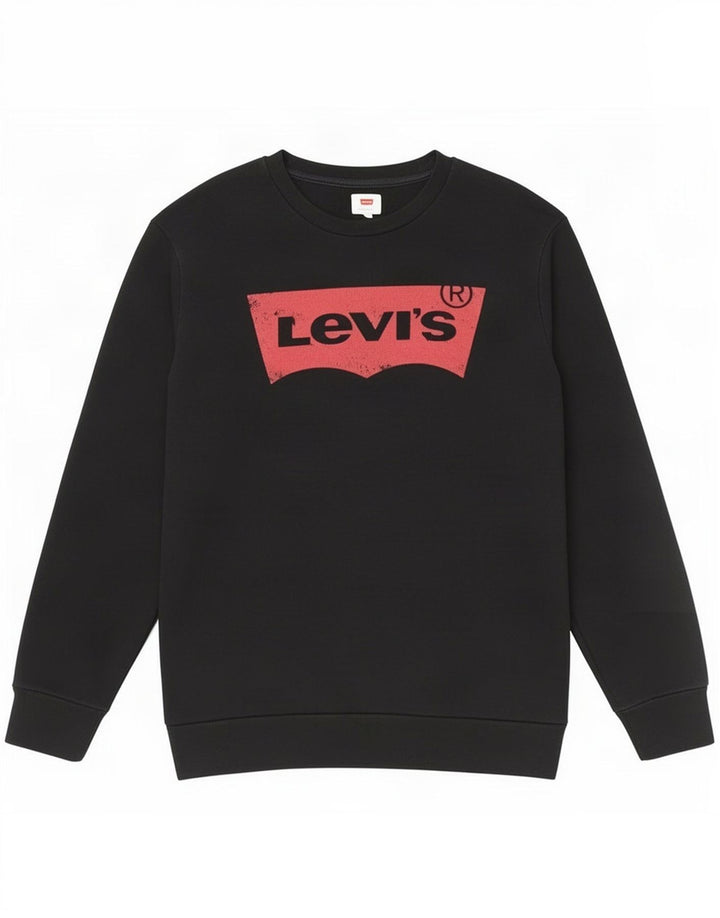 Levi's Herre grafisk sweatshirt jumper stor sort bomuld
