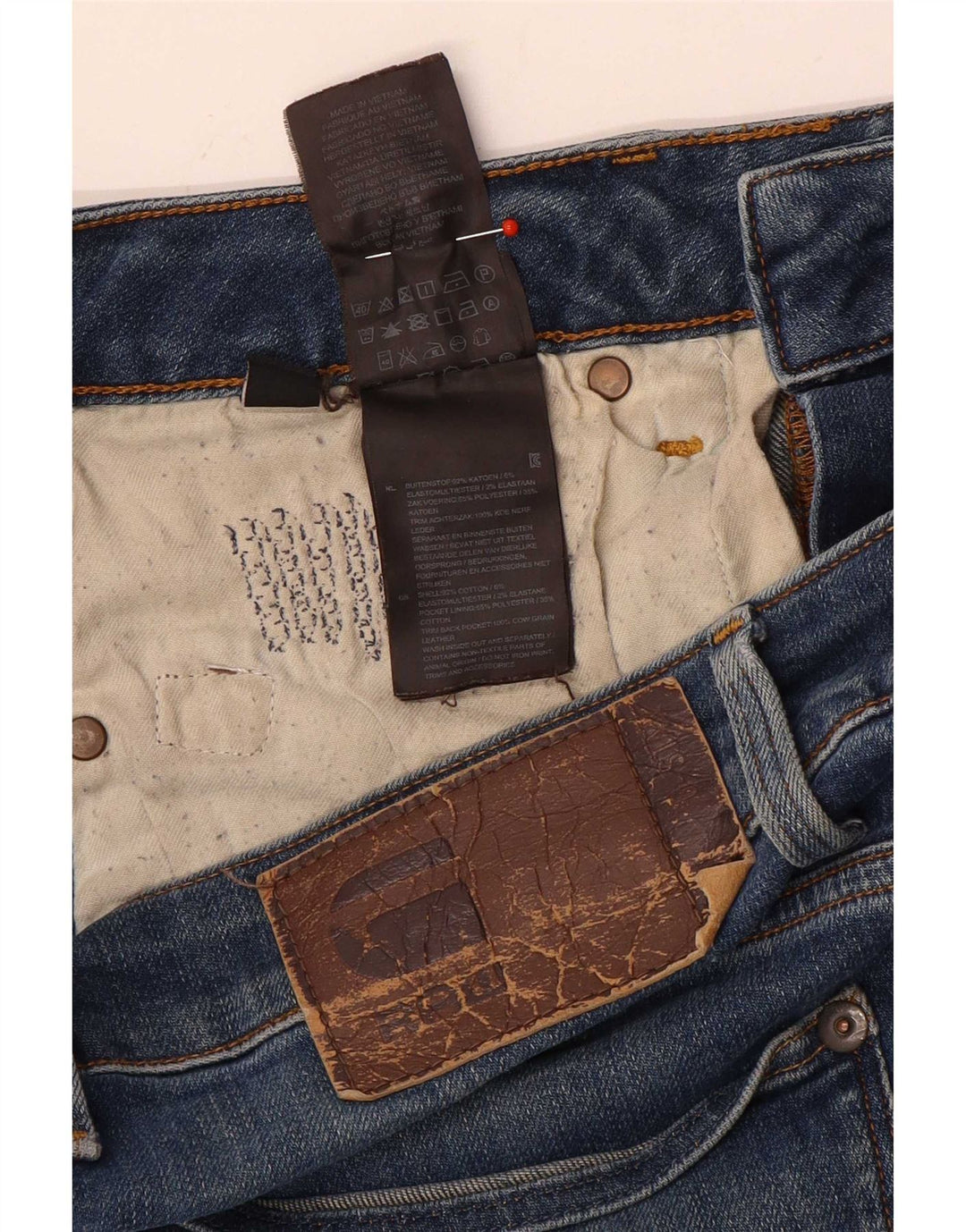 G-Star Herre Distressed Straight Jeans W30 L34 Blå Bomuld