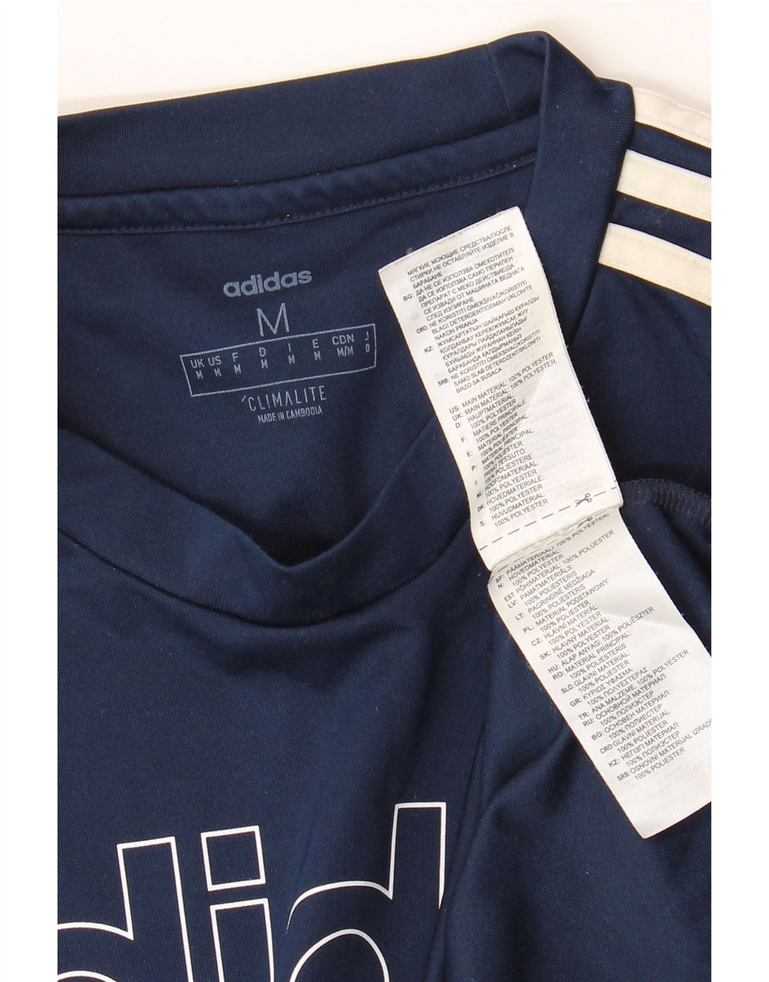 Adidas grafisk t-shirt til mænd, medium marineblå polyester