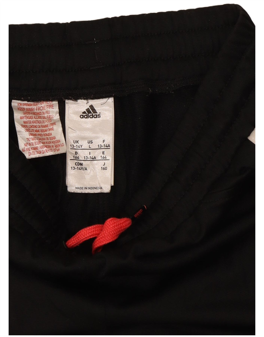 Adidas pigetræningsbukser 13-14 år Sort polyester