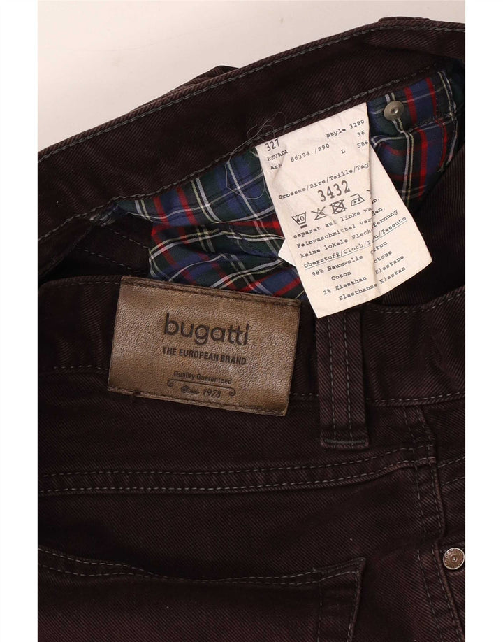 Bugatti Straight Jeans til mænd W34 L32 Maroon Cotton