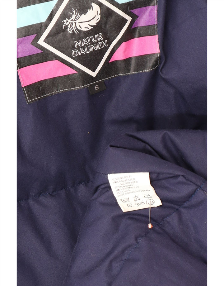 VINTAGE Herre Loose Fit Polstret Frakke UK 36 Small Grey Polyester