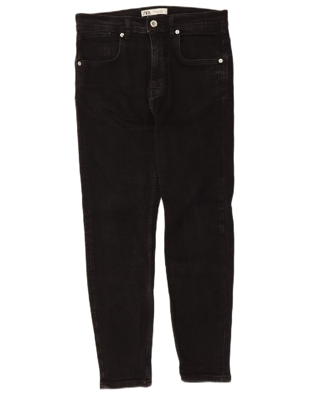 Zara Herre Cropped Jeans EU 40 Medium W31 L25 Sort