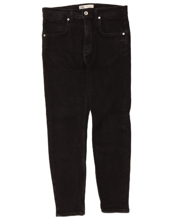 Zara Herre Cropped Jeans EU 40 Medium W31 L25 Sort
