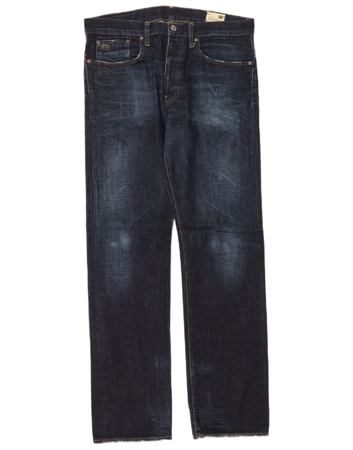 G-Star Herre 3301 Straight Jeans W34 L34 Marineblå