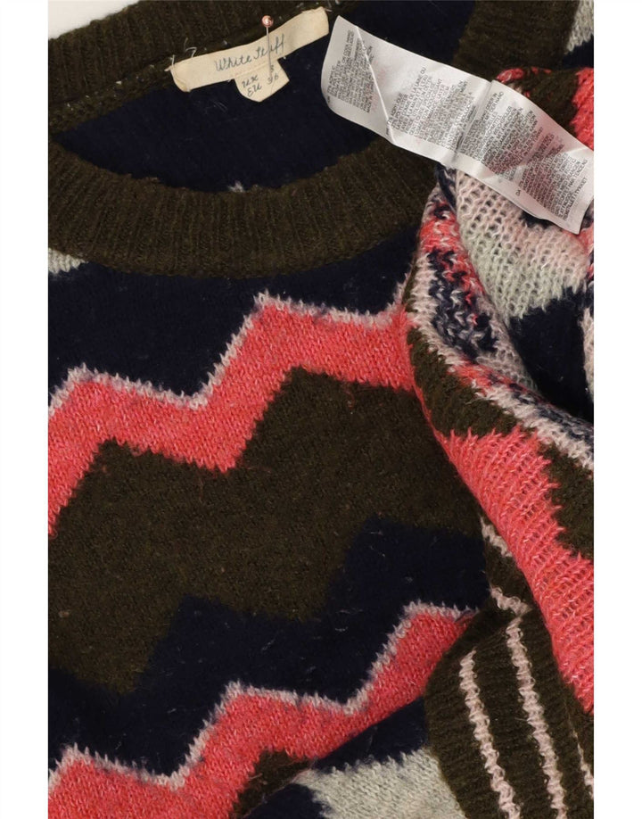White Stuff Womens Crew Neck Jumper Sweater UK 8 Small Multicolored