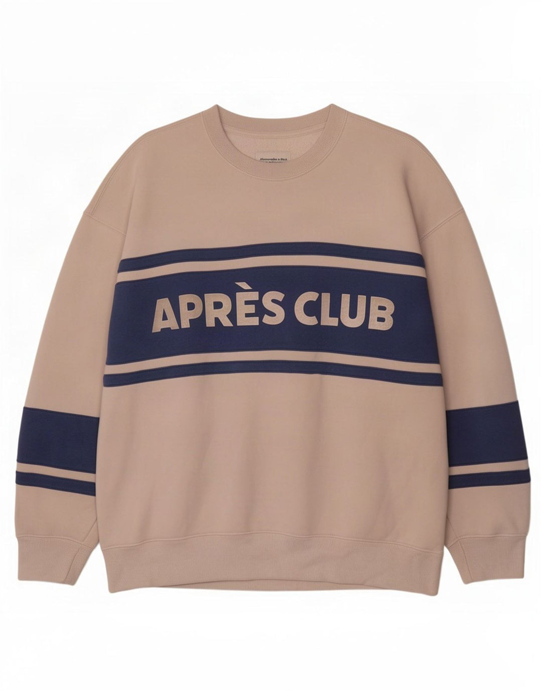 Abercrombie & Fitch Sweatshirt Jumper til mænd Large Off White Colourblock