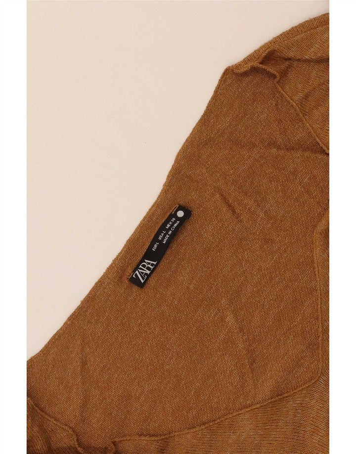 Zara Dametop Langærmet UK 16 Stor Beige